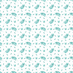Seamless pattern of watercolor green leaves on a white background. Use for invitations, birthdays, menus