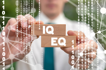 IQ EQ Success Business Intelligence Work Concept. - obrazy, fototapety, plakaty