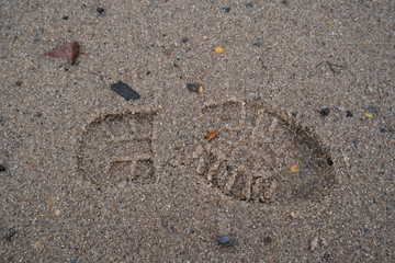 footprint in sand