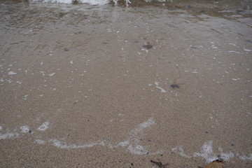 water on the beach