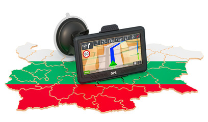 GPS navigation in Bulgaria, 3D rendering