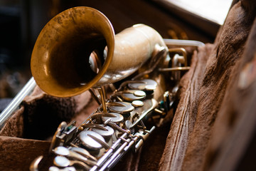 old saxophone