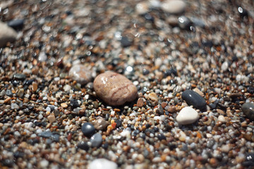 Pebble texture close up