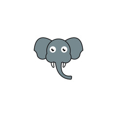 Elephant head vector logo design