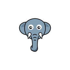 Elephant head vector logo design