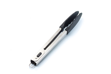 cooking tongs on a white background