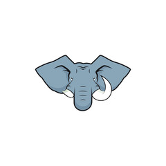 Elephant head vector logo design