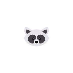 Raccoon face. Raccoon mascot idea for logo, emblem, symbol, icon. Vector illustration