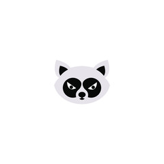 Raccoon face. Raccoon mascot idea for logo, emblem, symbol, icon. Vector illustration