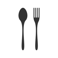Knife, fork and spoon isolated on white background. Vector illustration