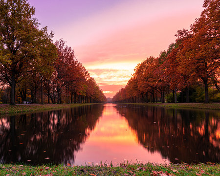 Sunset at the Auepark in Kassel