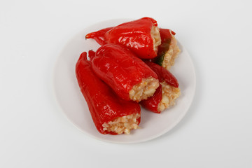 Red Pepper Stuffed with Meat and Rice