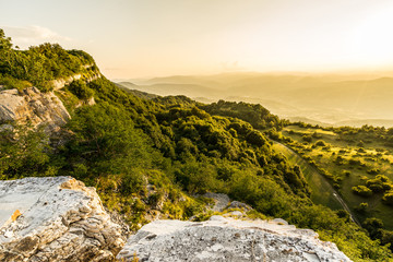 Sunset on Mt. Carpegna near Trabocchetto pass.