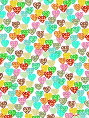 colorful background for media and social networks. multi-colored hearts. cover, postcard, poster for Valentine's Day.