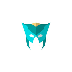 Super hero mask in flat style. Character cartoon superhero. Vector illustration