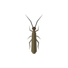 Insect icon in flat style isolated on white background. Vector illustration