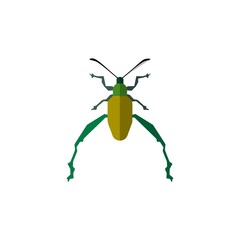 Insect icon in flat style isolated on white background. Vector illustration