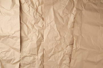 crumpled paper texture from brown sheets kraft packaging paper