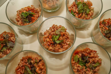 prawn cocktail in glass