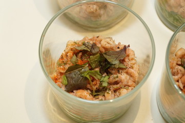 prawn cocktail in glass
