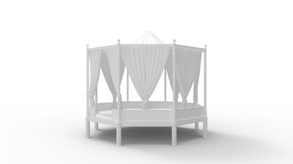 Fototapeta na wymiar 3d rendering of a gazebo isolated in white background