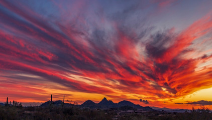 Epic Sunset Skies Over North Scottsdale, AZ