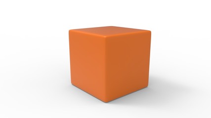 3d rendering of a blank box isolated, in multiple colors.