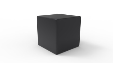 3d rendering of a blank box isolated, in multiple colors.