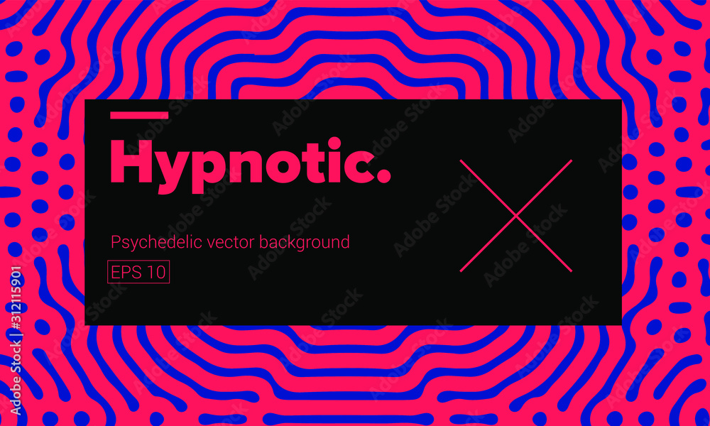Poster Psychedelic abstract background made by generative algorithm: Reaction-diffusion or Turing pattern formation.