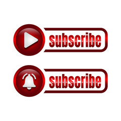 Subscribe button icon. Vector illustration. Business concept subscribe pictogram.