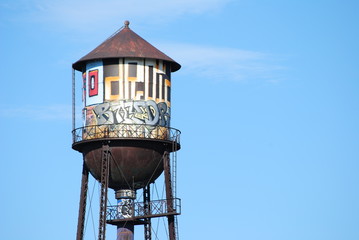 water tower grafitti
