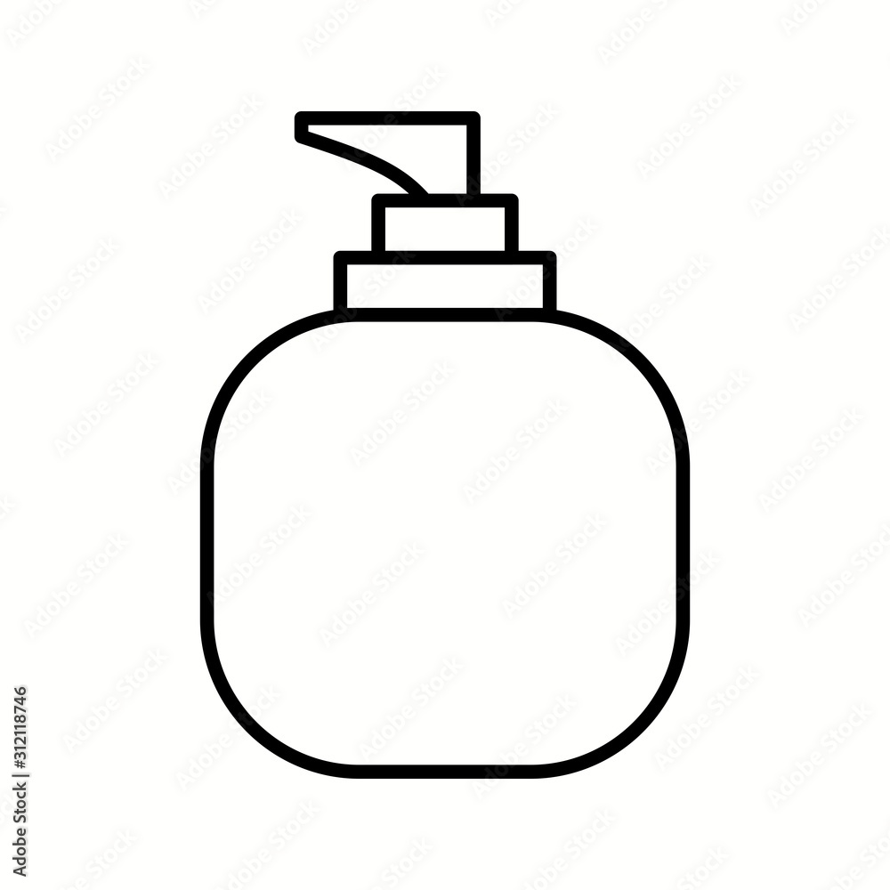 Poster unique lotion vector line icon