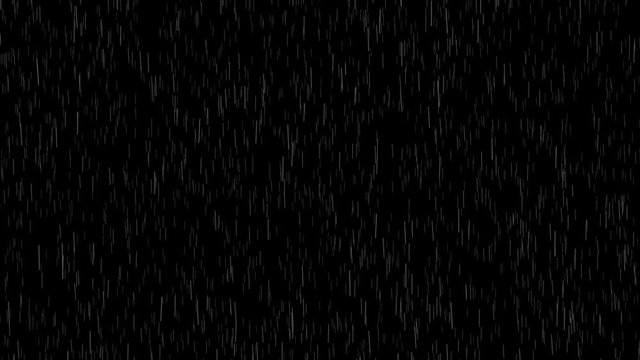 Realistic Overlay Rain Fall On Black Screen With Wind Winter Video Add Effect