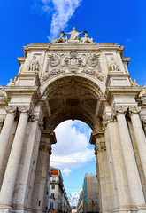 Triumphbogen Arco da Rua Augusta in Lissabon