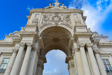 Triumphbogen Arco da Rua Augusta in Lissabon