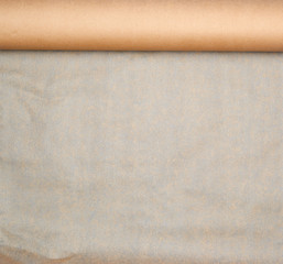 expanded brown paper roll, full frame