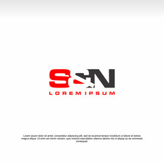Initial letter logo, S&N logo, template logo
