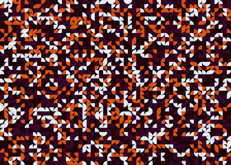 Seamless pattern with random colored quarter circles Generative Art background illustration