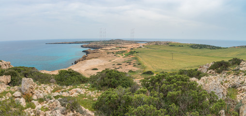 Fototapeta na wymiar Bay in Capo Greco national park near Ayia Napa, Cyprus,