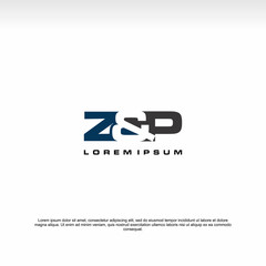 Initial letter logo, Z&P logo, template logo