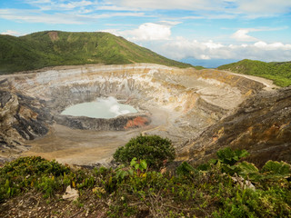Lake inside the crater of a volcano © Jan