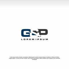 Initial letter logo, G&P logo, template logo