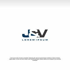 Initial letter logo, J&V logo, template logo