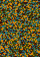 Pattern with random colored quarter circles Generative Art background illustration