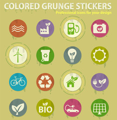 alternative energy colored grunge icons