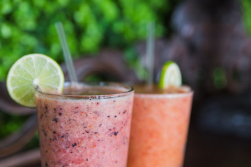 Healthy strawberry smoothie