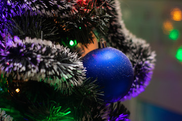 festive decoration on the Christmas tree