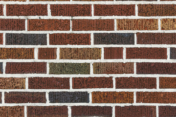 Vintage multi color red brick wall background texture backdrop
