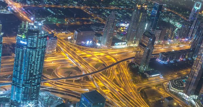 Time Lapse Video Of Dubai Business City Downtown