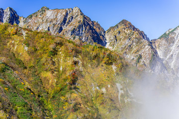 【長野県】紅葉の北アルプス　不帰嶮